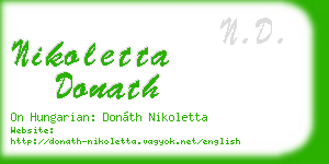 nikoletta donath business card